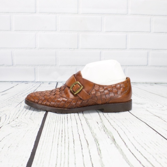 Cole Haan Shoes - Cole Haan Woven Loafers Brown Leather Shoes 9 N
